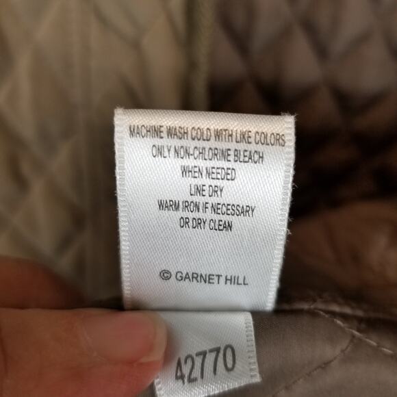 Garnet Hill Quilted Tan Jacket - Picture 9 of 9